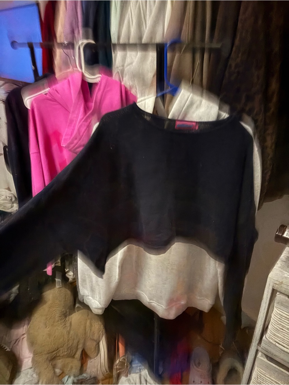 Edikted Navy Blue Cropped Sweater